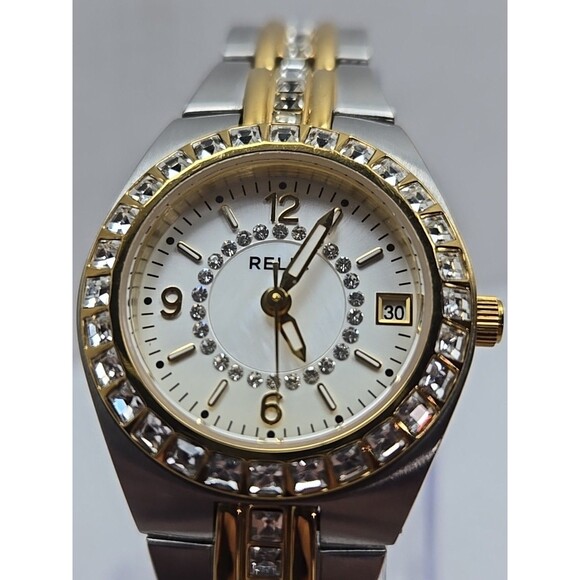 Relic Womens Queens Court ZR11775 Two Tone Crystal Watch 27mm Quartz New Battery - Picture 4 of 11